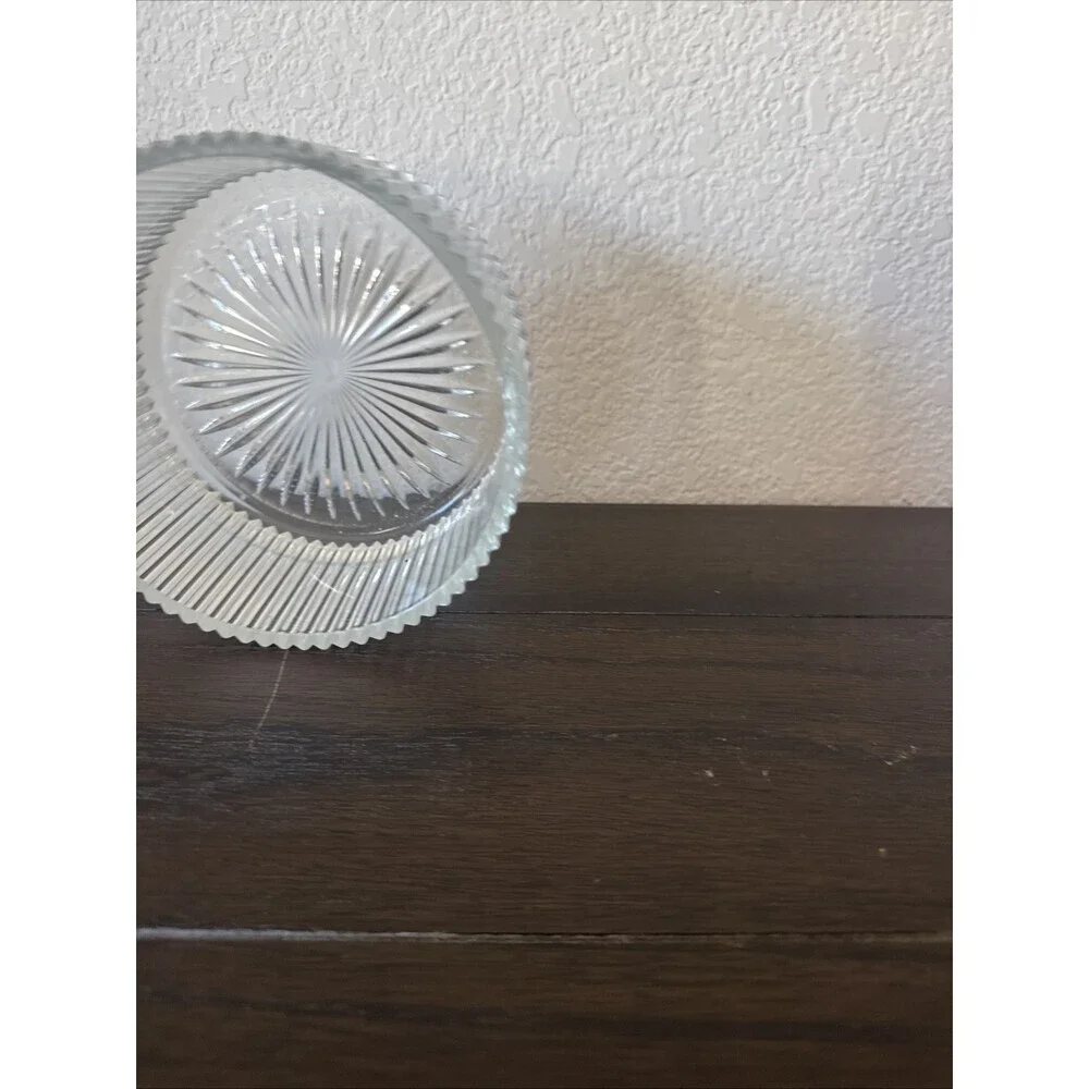 Cut Glass Bowl Diamond Fire Hostess